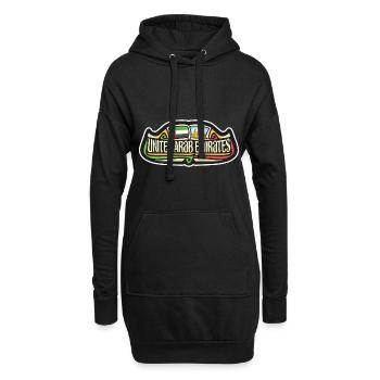 VAE Flagge Reise Souvenir Aufkleber Abzeichen Logo - Hoodie-Kleid - Schwarz - Vorne
