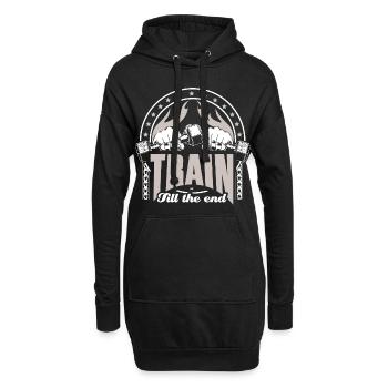Cadeau d’entraînement de biceps de musculation - Sweat-shirt à capuche long Femme - noir - Devant