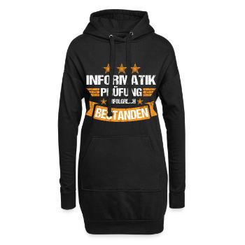 Informatik Studium Prüfung Abschluss bestanden - Hoodie-Kleid - Schwarz - Vorne