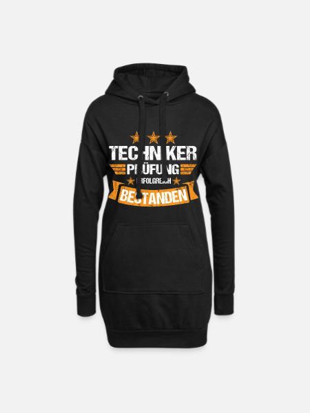Techniker Abschluss Prüfung bestanden Meister - Hoodie-Kleid - Schwarz