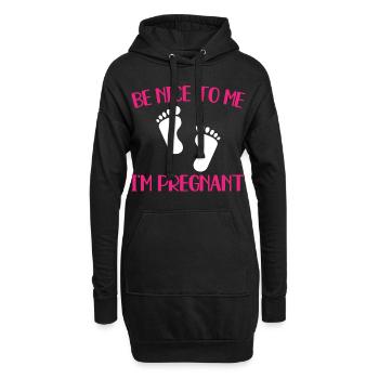 I'm Pregnant - Hoodie-Kleid - Schwarz - Vorne