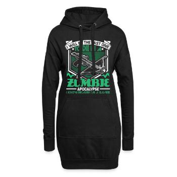 Zombie Apocalypse Games Cadeau - Sweat-shirt à capuche long Femme - noir - Devant