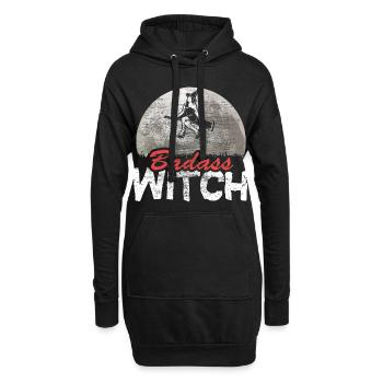 Monstre sorcière d’Halloween - Sweat-shirt à capuche long Femme - noir - Devant