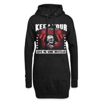 Halloween Skull Creepy - Sweat-shirt à capuche long Femme - noir - Devant