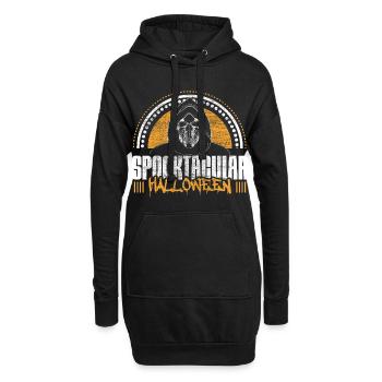 Halloween Skelett Gruselig Geschenk - Hoodie-Kleid - Schwarz - Vorne