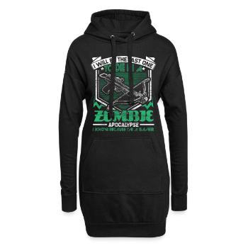 Zombie Apocalypse Games Drôle Cadeau - Sweat-shirt à capuche long Femme - noir - Devant