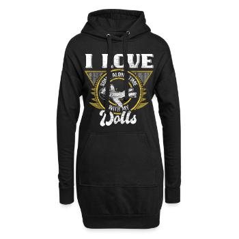 Voodoo Bondieu Drôle dicton idée cadeau - Sweat-shirt à capuche long Femme - noir - Devant