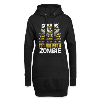 Zombie Apokalypse Waffen Monster - Hoodie-Kleid - Schwarz - Vorne