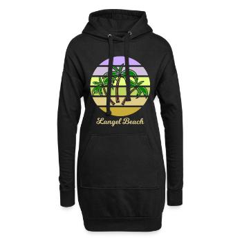 Langel Vacances à la plage - Sweat-shirt à capuche long Femme - noir - Devant