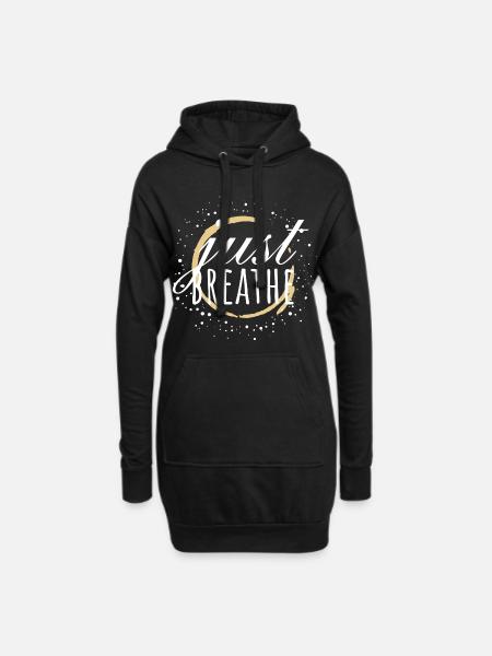 Atmen - Hoodie-Kleid - Schwarz