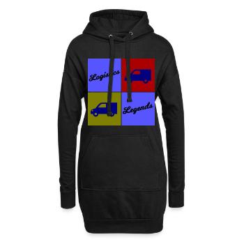 Légendes de la logistique - Sweat-shirt à capuche long Femme - noir - Devant