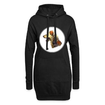 Illustration de l’aquarelle autrichienne pinscher dog - Sweat-shirt à capuche long Femme - noir - Devant