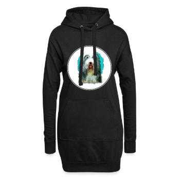Beagle-Harrier Scent Hound Dog Sketch Illustration - Sweat-shirt à capuche long Femme - noir - Devant
