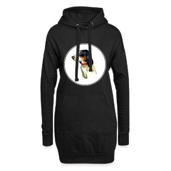 Ariegeois Dog Aquarelle Sketch Illustration - Sweat-shirt à capuche long Femme - noir - Devant