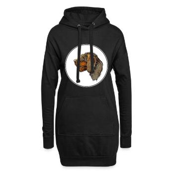 Cesky Fousek Aquarelle de chien Illustration - Sweat-shirt à capuche long Femme - noir - Devant