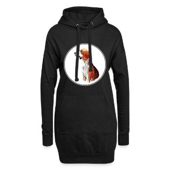 Deutsche Bracke Dog Aquarell Skizze Illustration - Hoodie-Kleid - Schwarz - Vorne