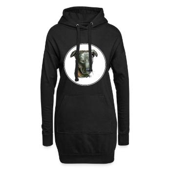 Cursinu Hund Aquarell Skizze Illustration - Hoodie-Kleid - Schwarz - Vorne