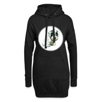 Sealyham Terrier Dog Watercolor Illustration - Hoodie Dress - black - Front
