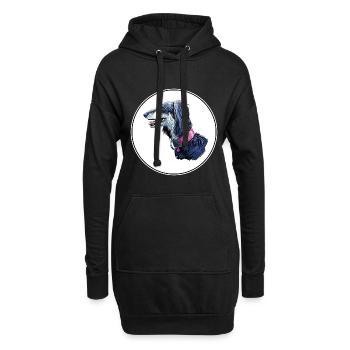 Saluki Dog Aquarelle Peinture Illustration - Sweat-shirt à capuche long Femme - noir - Devant