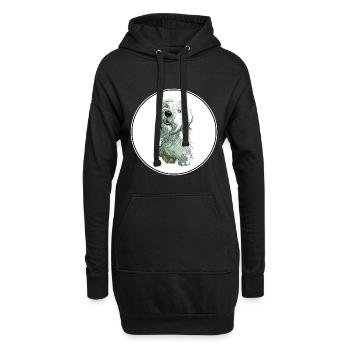 Sealyham Terrier Dog Watercolor Illustration - Hoodie Dress - black - Front