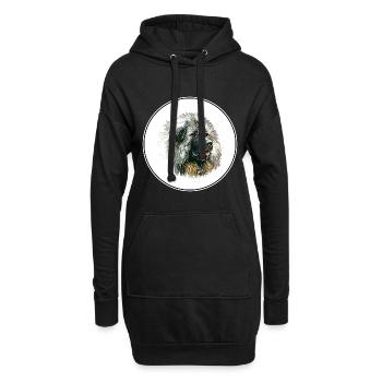 Illustration de l’aquarelle du chien Sarplaninac - Sweat-shirt à capuche long Femme - noir - Devant