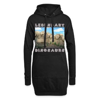 Dino Dinosaurier Zeitalter mit T rex & Spinosaurus - Hoodie-Kleid - Schwarz - Vorne