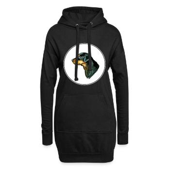 Smalandsstovare Smaland Hound Hund Illustration - Hoodie-Kleid - Schwarz - Vorne