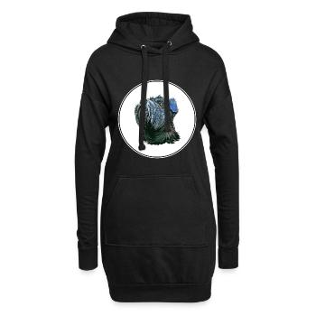 Mittelschnauze Standard Schnauzer Hund Illustration - Hoodie-Kleid - Schwarz - Vorne