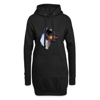 Ratonero Bodeguero Andaluz Dog Sketch Illustration - Sweat-shirt à capuche long Femme - noir - Devant