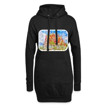 Thaïlande Aquarelle Esquisse Dessinée à la Main Illustration - Sweat-shirt à capuche long Femme - noir - Devant