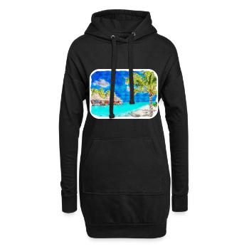 Thaïlande Aquarelle Esquisse Dessinée à la Main Illustration - Sweat-shirt à capuche long Femme - noir - Devant