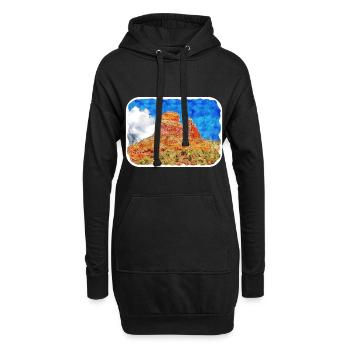 Arizona USA Aquarelle Dessin Dessin Illustration - Sweat-shirt à capuche long Femme - noir - Devant