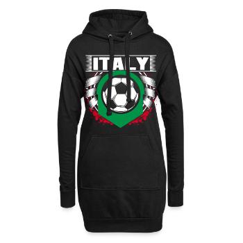 Italien Fußball Flagge Ball - Hoodie-Kleid - Schwarz - Vorne