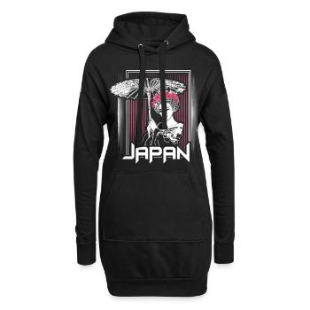Japan Sakura Japaner - Hoodie-Kleid - Schwarz - Vorne