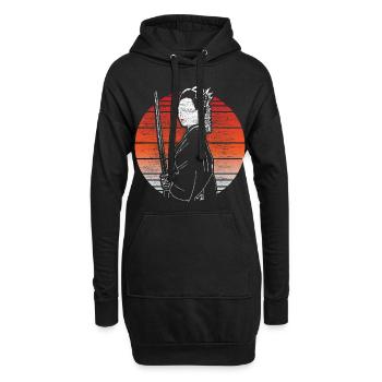 Japan Japaner - Hoodie-Kleid - Schwarz - Vorne