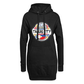Taguig City Philippines Drapeau Voyage Souvenir Badge - Sweat-shirt à capuche long Femme - noir - Devant