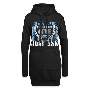 Single Unabhängigkeit Beziehungsstatus Geschenk - Hoodie-Kleid - Schwarz - Vorne