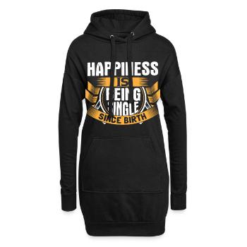 Single Zu Haben Beziehungsstatus Geschenk - Hoodie-Kleid - Schwarz - Vorne