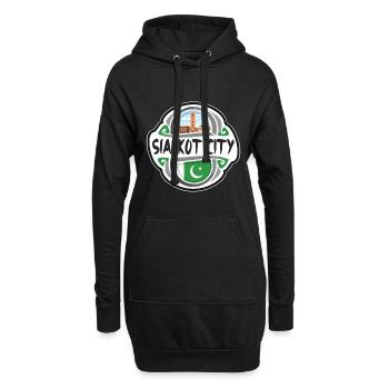 Sialkot Stadt Pakistan Flagge Reise Souvenir Abzeichen S - Hoodie-Kleid - Schwarz - Vorne