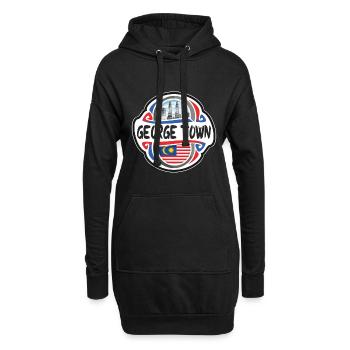 George Town Malaysia Flagge Reise Souvenir Badge St - Hoodie-Kleid - Schwarz - Vorne