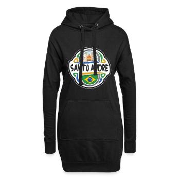 Santo Andre Brasilien Flagge Reise Souvenir Abzeichen Stam - Hoodie-Kleid - Schwarz - Vorne