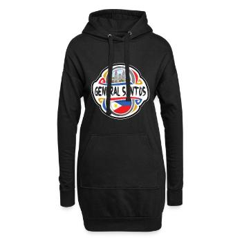 Général Santos Philippines Drapeau Souvenir de Voyage Ba - Sweat-shirt à capuche long Femme - noir - Devant