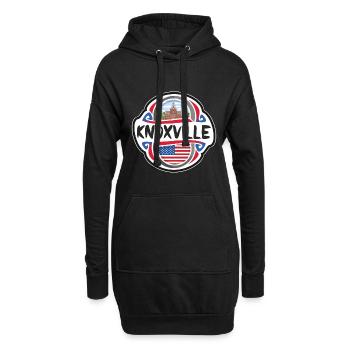 Knoxville USA Drapeau des États-Unis Souvenir de voyage B - Sweat-shirt à capuche long Femme - noir - Devant