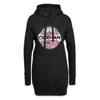 Durham USA Drapeau des États-Unis Souvenir de voyage Badg - Sweat-shirt à capuche long Femme - noir - Devant