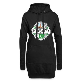 Jhang City Pakistan Drapeau Voyage Souvenir Badge Sta - Sweat-shirt à capuche long Femme - noir - Devant