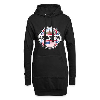 Arlington USA Vereinigte Staaten Flagge Reisesouvenir B - Hoodie-Kleid - Schwarz - Vorne