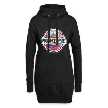 Poughkeepsie Vereinigte Staaten von Amerika Flagge Reise Souveni - Hoodie-Kleid - Schwarz - Vorne