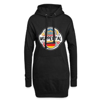 Wuppertal Deutschland Flaggenabzeichen Reisestempel - Hoodie-Kleid - Schwarz - Vorne