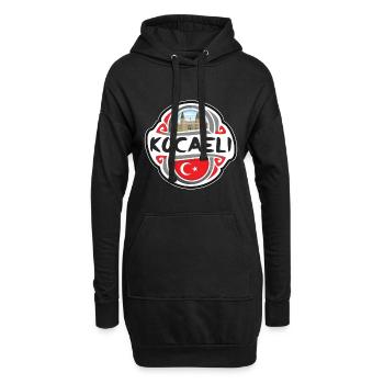 Kocaeli Türkei Flagge Abzeichen Reise Souvenir Stempel - Hoodie-Kleid - Schwarz - Vorne