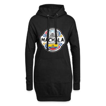 Machala Ecuador Flagge Abzeichen Reise Souvenir Stempel - Hoodie-Kleid - Schwarz - Vorne